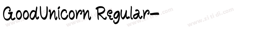 GoodUnicorn Regular字体转换